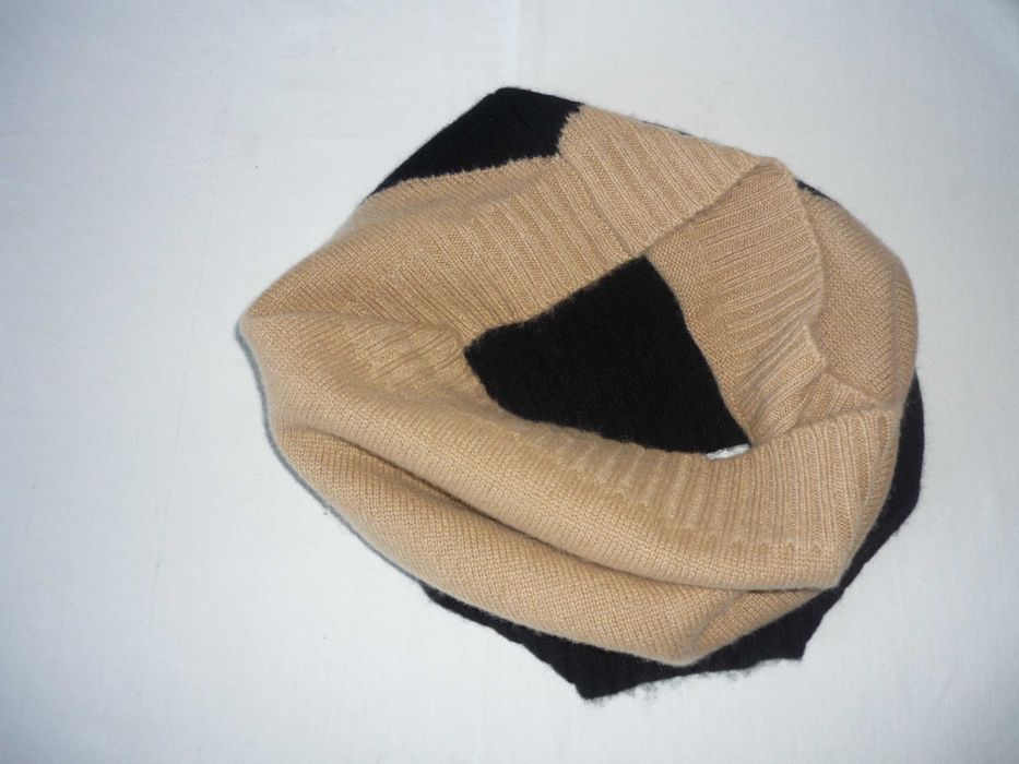 Made of Me 100% Cashmere м'який теплий кашеміровий баф чорно-бежевий