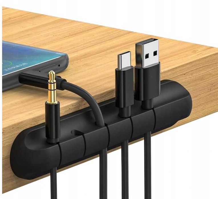 ORGANIZER do kabli przewodów do biurka uchwyt wieszak  samoprzylepny