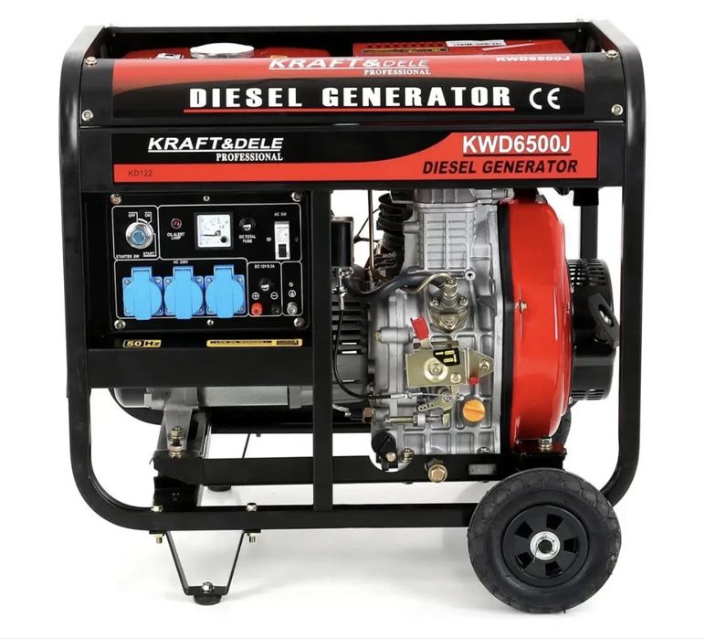 Генератор дизельний однофазний 6500 Вт Kraft&Dele KD122