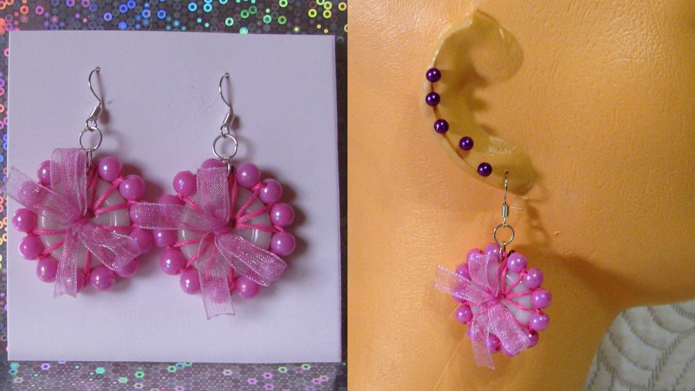 Ozdobne kolczyki ręcznie robione