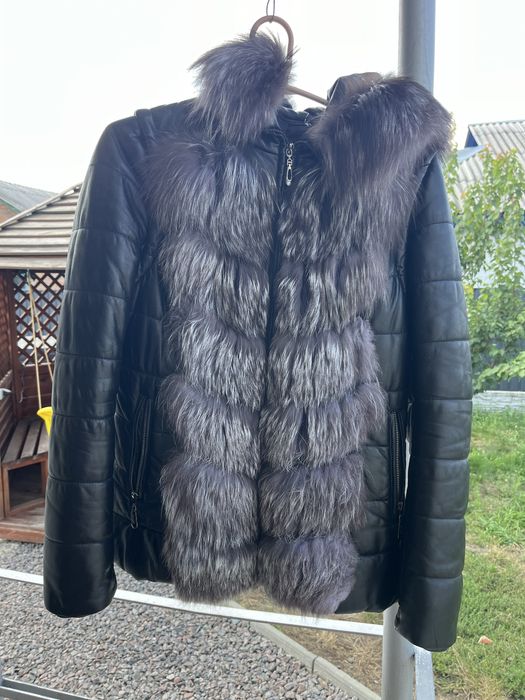 Шкіряна куртка з мехом під ремонт