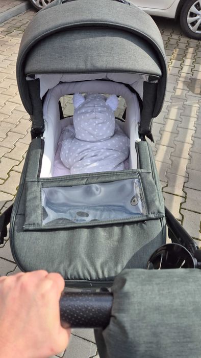 Wózek Adamex Belissa specjal edition zielony 2w1 gondola spacerówka