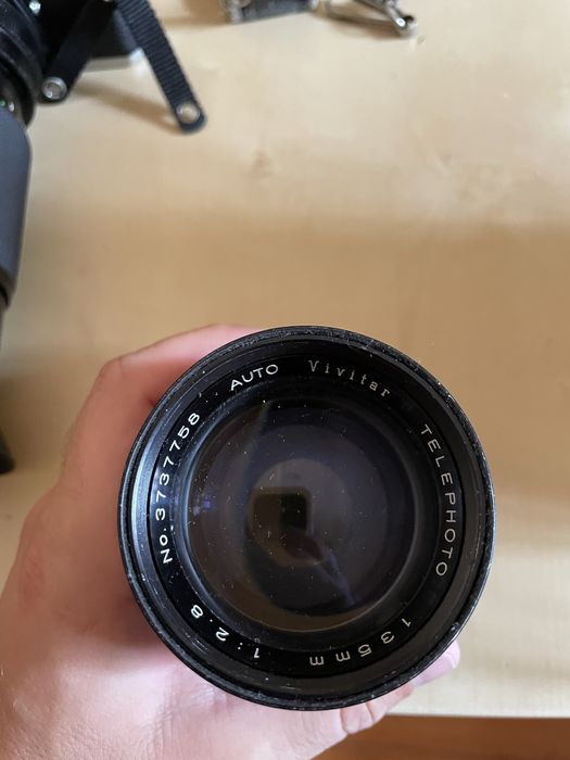 Minolta X-500 + 135mm f2,8 + 80 - 200 mm f4