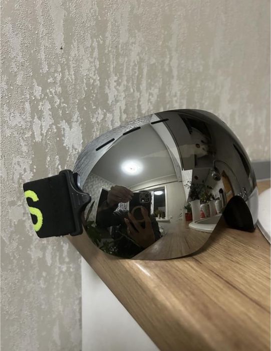 Якісна без рамкова лижна маска дзеркальна  лижні окуляри