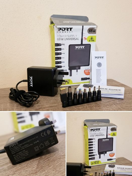 Універсальний блок живлення для ноутбука Port Connect 65W (8 насадок)