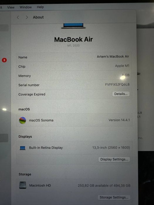 MacBook Air M1 (2020)