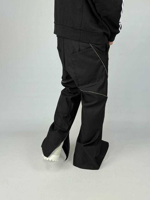 Rick Owens banana cut drkshdw клеш штаны черные кльош штани чорні M L