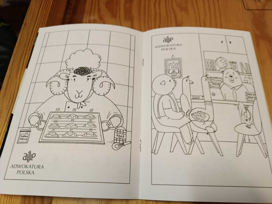 Kolorowanka Lesne sprawy aplikantów adwokackich