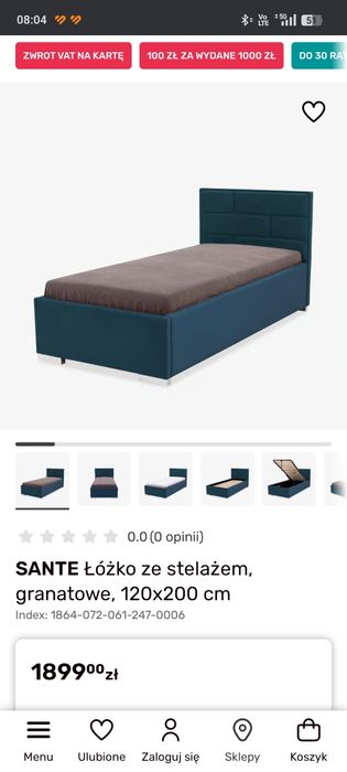 Nowe łóżko 120/200 Agata Meble