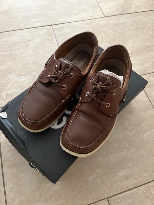 Buty skórzane ecco brązowe