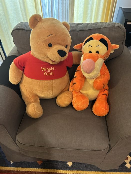 Peluches Winnie the Pooh e Tigre tamanho grande