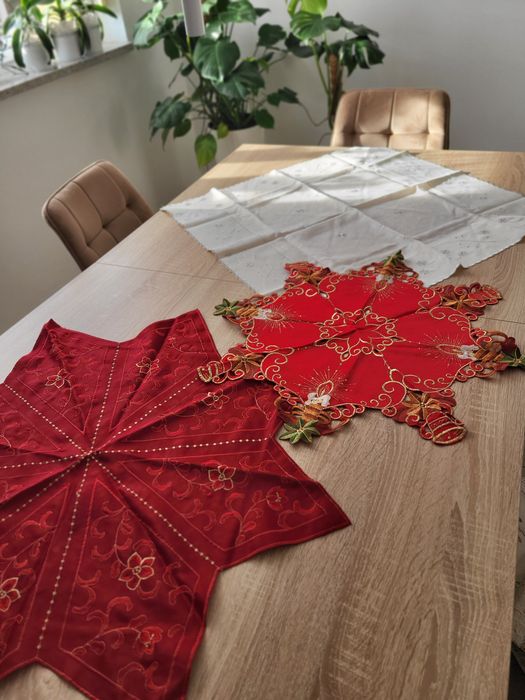 3x bieżnik obrus serweta Święta