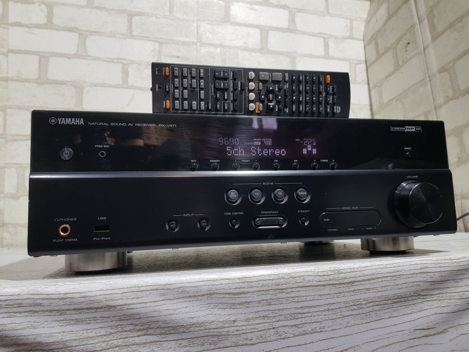 5.1 AV ресивер YAMAHA RX-V471 +1, *5x105 Вт, HDMI, 3D, ARC,USB, Б/у