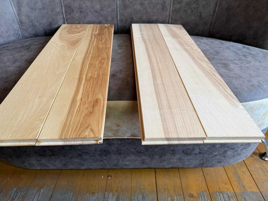 Паркетна підлога з ясеня, стругані пиломатеріали, дошка