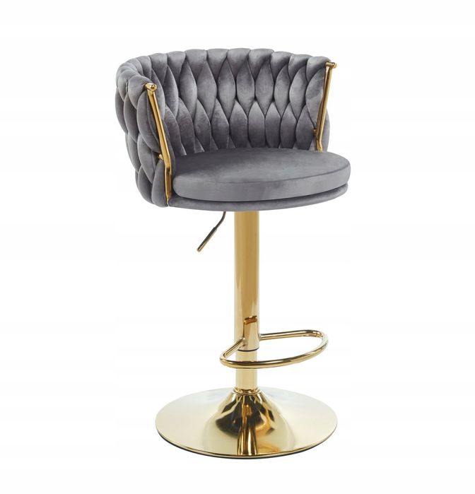 Hoker H4-FX velvet szary (stelaż złoty)