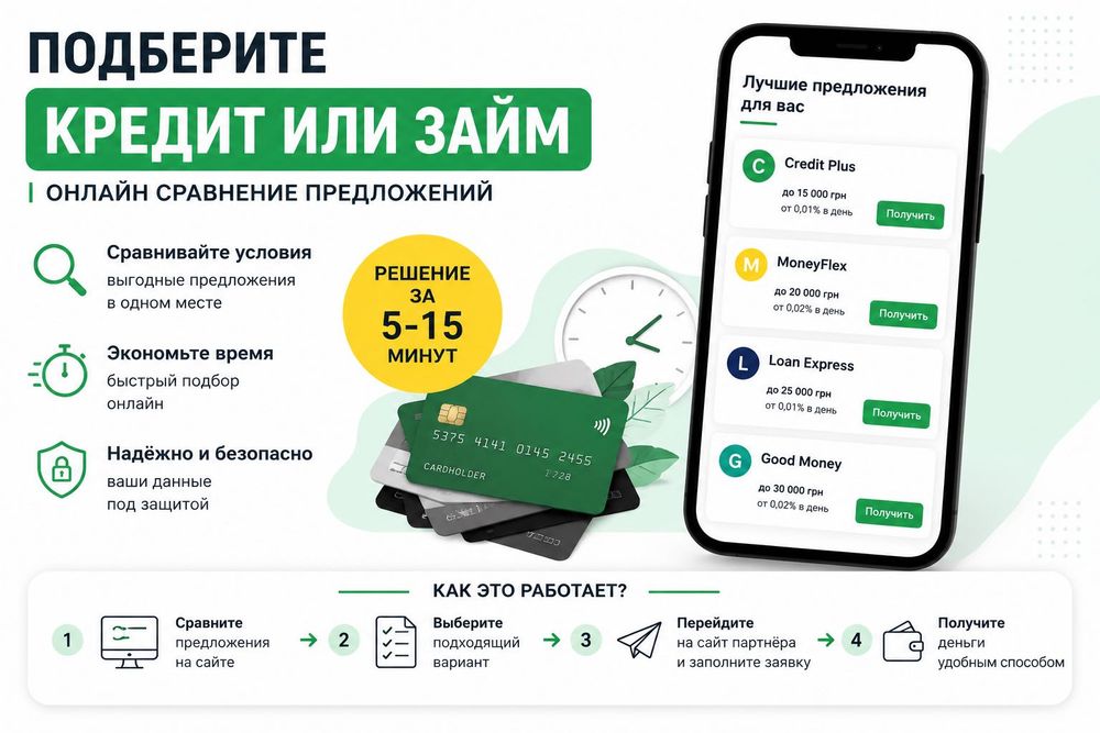 Микрозайм онлайн на карту | Кредит онлайн | МФО Украины