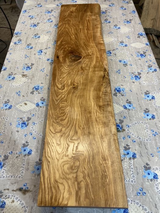Blat dębowy z jesionu deska monolit półka z naturalną krawędzią