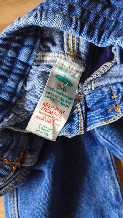 Spodnie niemowlęce jeans 62-68