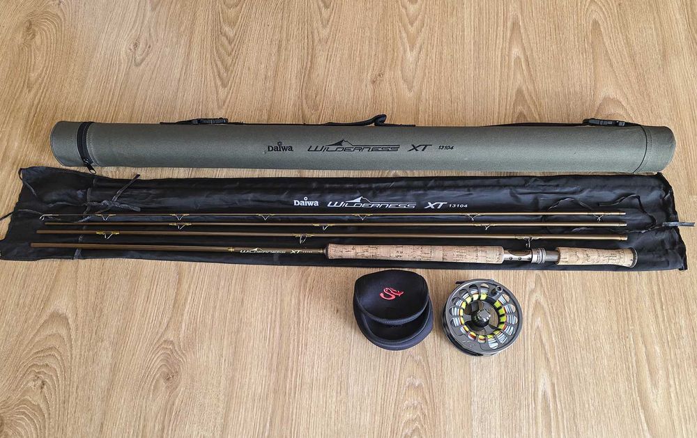 Okazja Zestaw muchowy wędka dh daiwa i kołowrotek  scierra z linką