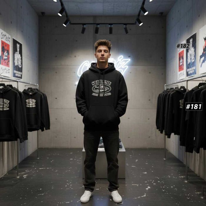 Толстовка Черная Corteiz Crtz Hands • Худи Мужское Кортез Руки • XS S M L XL XXL