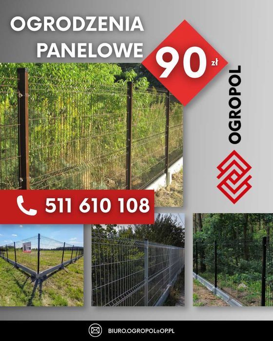 *Ogrodzenia Panelowe * Panele Ogrodzeniowe * Niskie Ceny ! 90 złMB !