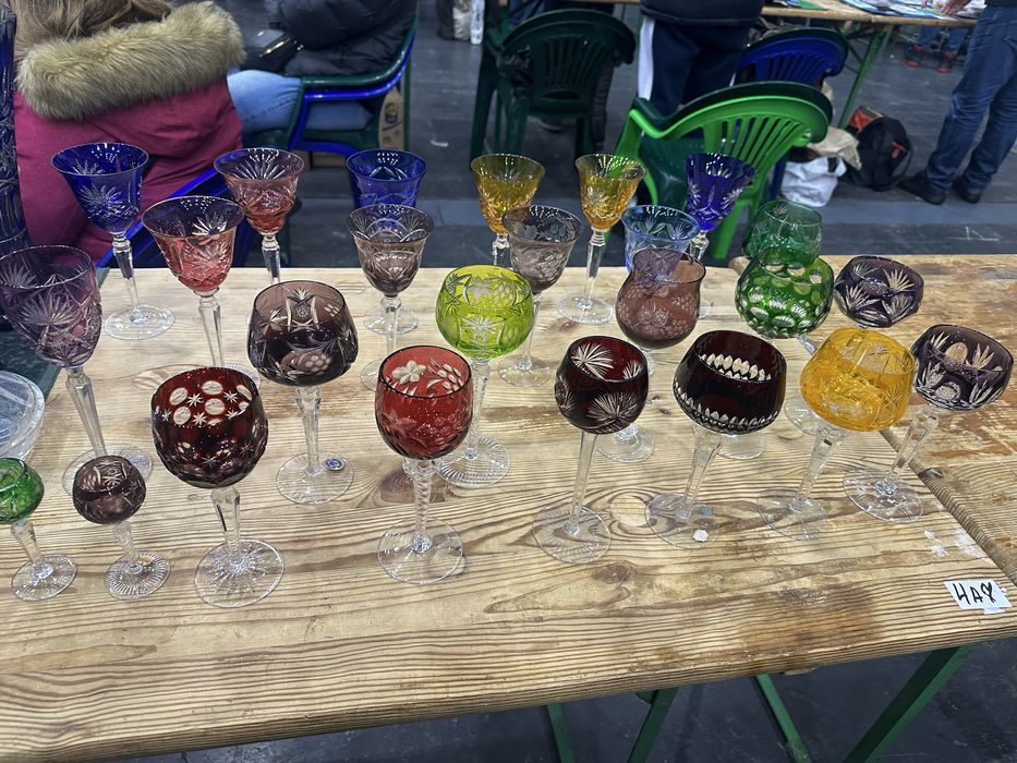 Хрусталь, цветной хрусталь. Бокалы . Вазы. Стопки. Графины