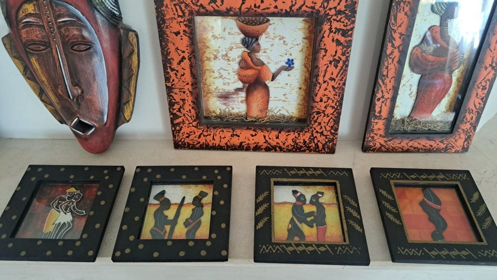 Conjunto de peças  de inspiração africana