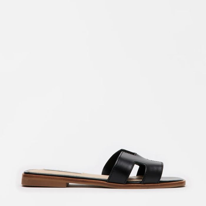 Жіночі шльопки тапки Steve Madden Hadyn Black Leather ОРИГІНАЛ