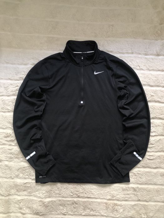 NIKE Dri-Fit (S/M) Element 1/2 Zip мужская кофта для бега легкая ориги