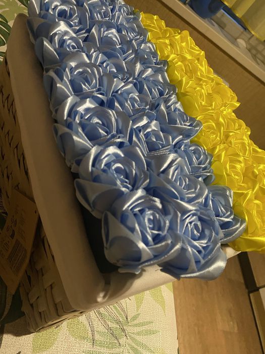 Букеты из атласной ленты