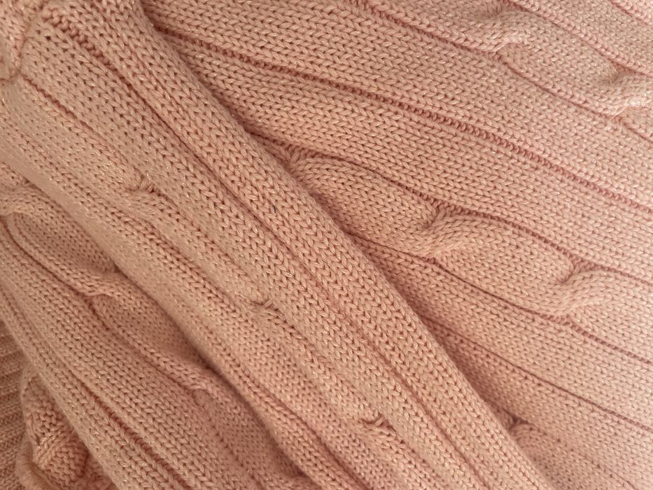 Sweter Chaps by Ralph Lauren kardigan brokatowy