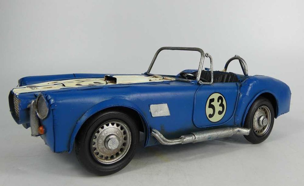 Metalowy model auto samochód cabrio RETRO pojazd wyścigowy 32cm