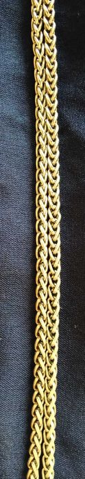 Colar comprido dourado com 3 pendentes amovíveis