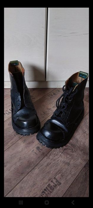 Glany skóra cockney r. 40 granatowe