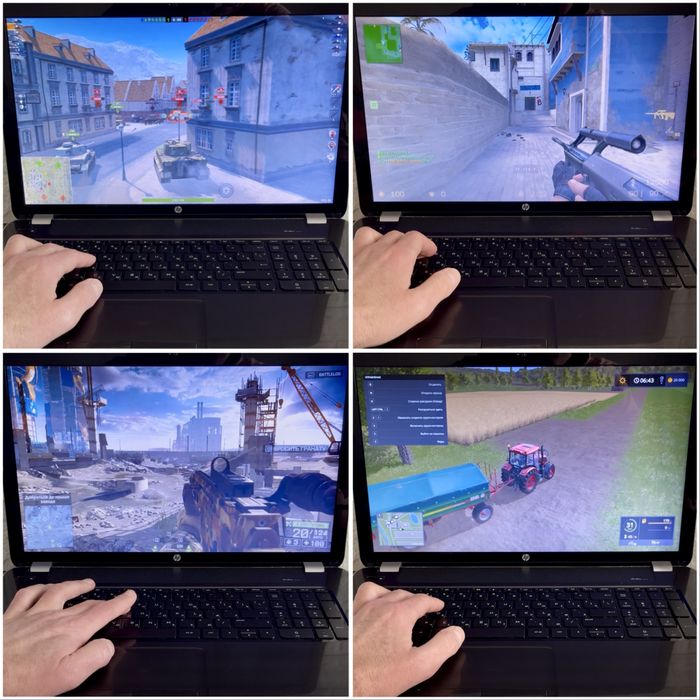 НР с большим экраном 17” / AMD 4 ядра + SSD + игры + комплект