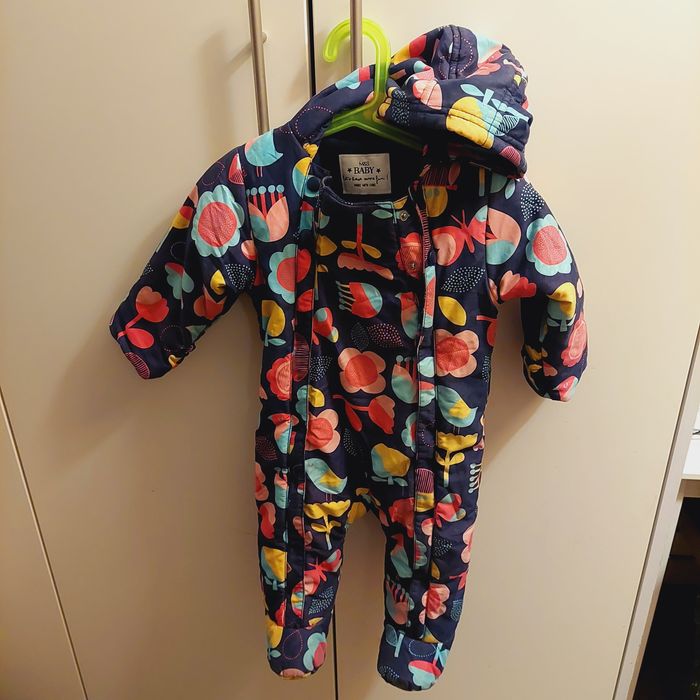 Ciepły kombinezon M&S ni rozm.76 9-12 mieś.
