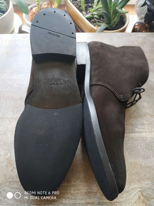 Мужские замшевые ботинки Prada оригинал