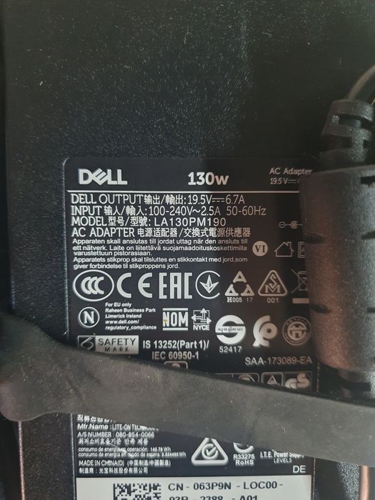 Зарядка зарядное блок питания живлення Dell 130w 7.4mm оригінал
