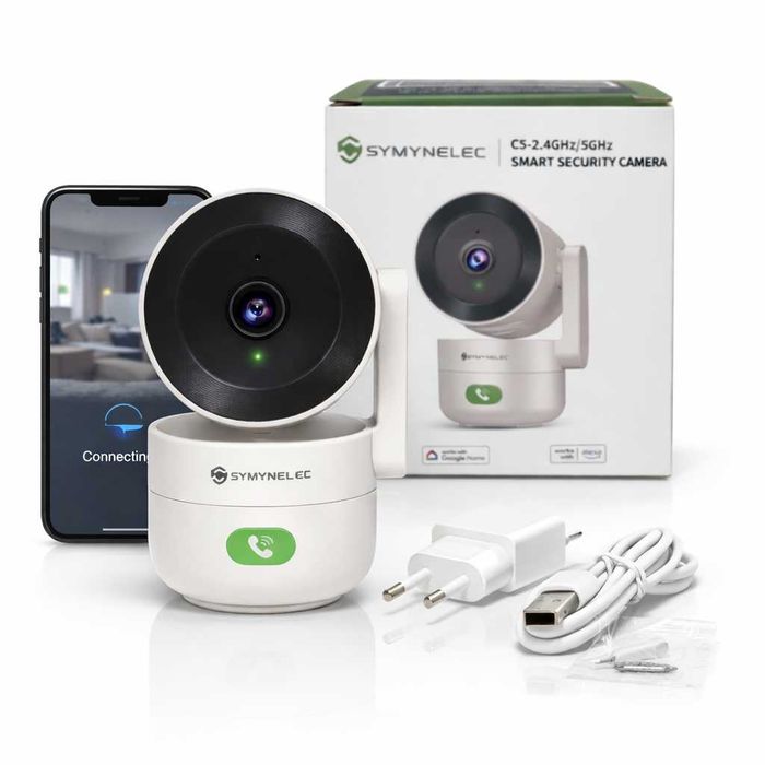 Kamera WiFi Symynelec C5 4MP 360° 5GHz 2.4GHz Nocna 2K powystawowa