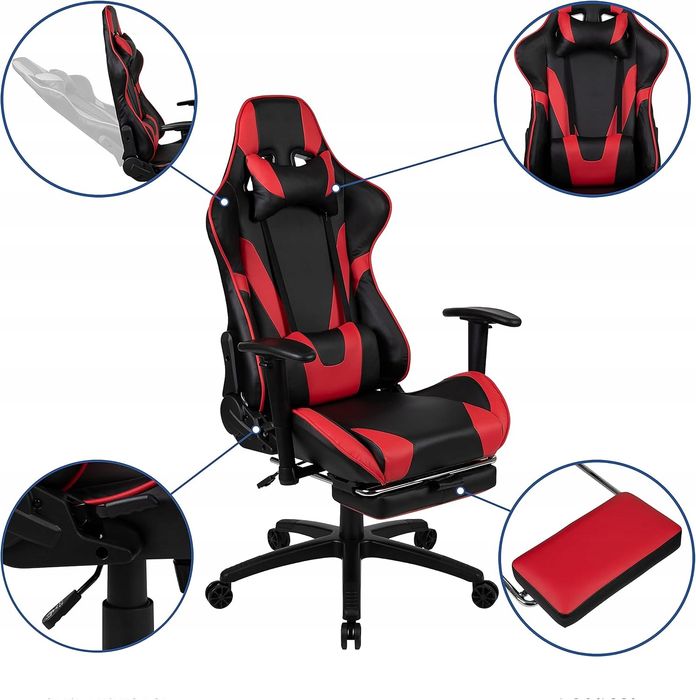 Fotel Gamingowy RED obrotowy biurowy do biurka