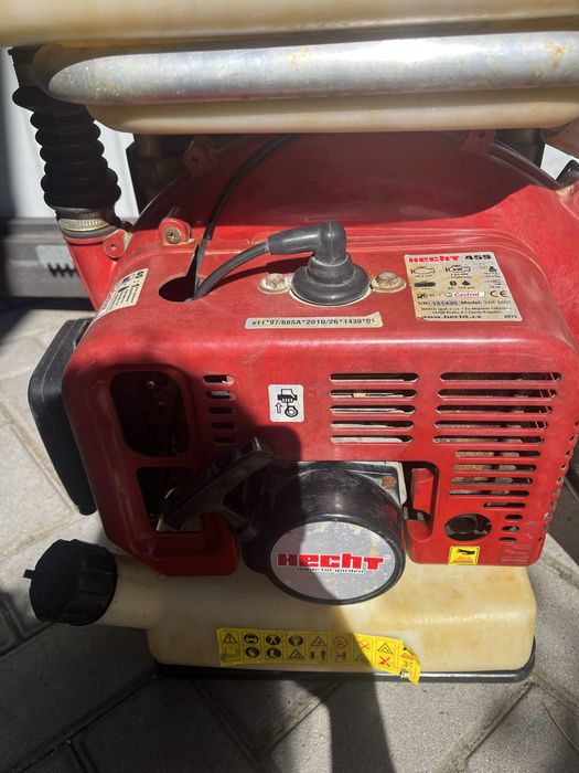 Hecht 459 садовий оприскувач, дуйка для листя, солі, бензиновий