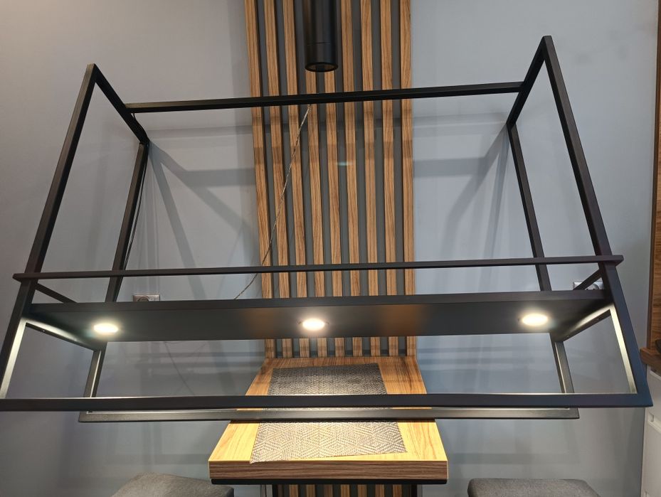 Lampa, kwietnik nad wyspę, podsufitową loft industrial.