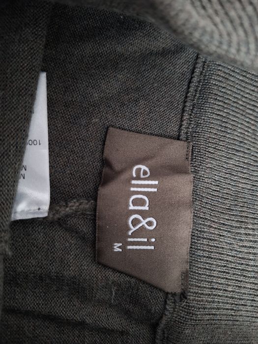 Spodnie wełniane z wysokim stanem Ella&il 100% merino wool dresy