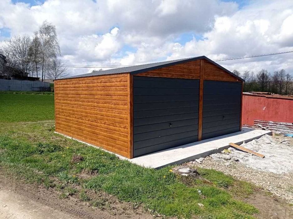 Garaż Blaszany 4x5 Poziomy Panel