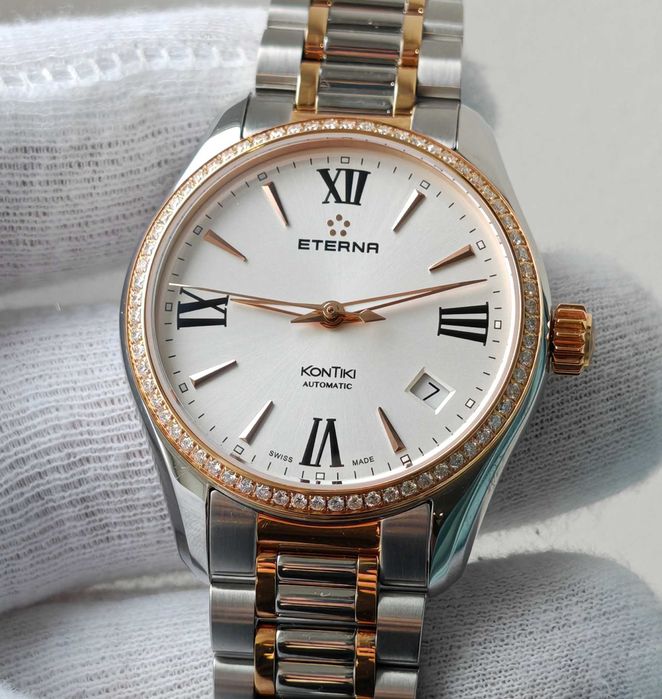 Жіночий годинник Eterna KonTiki Automatic 1260.55 Swiss made Diamond