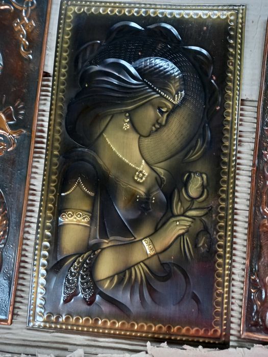 Медная чеканки картина ссср