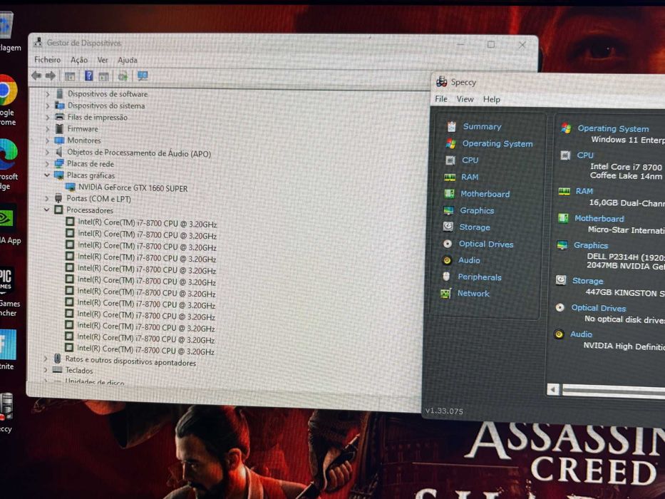 Pc  Gaming Core i7/Nvidia 1660Super 6Gb/16Gb DDR4/SSD 500Gb
