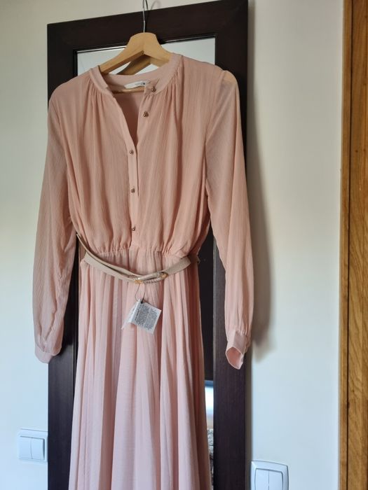 Vestido zara  plissado  novo xs veste grande