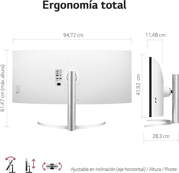 Monitor LG 40WP95CP-W 40" 5K2K Nano IPS (Thunderbolt 4) - Muito Bom estado
