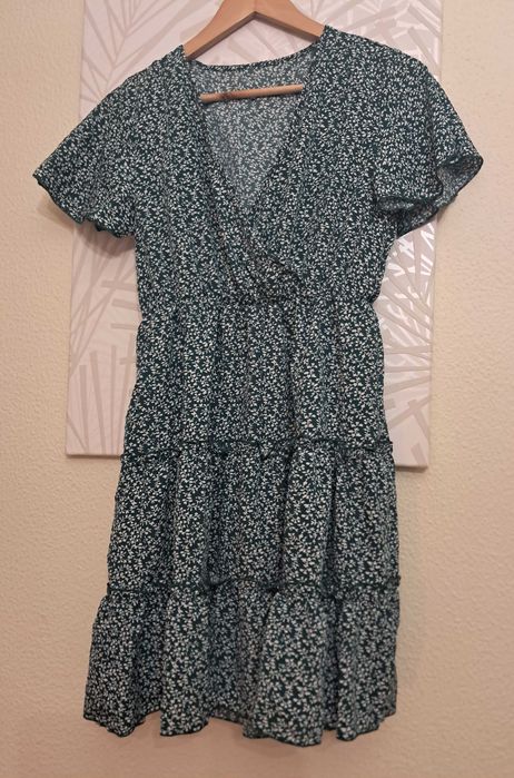 Vestido estampado verde